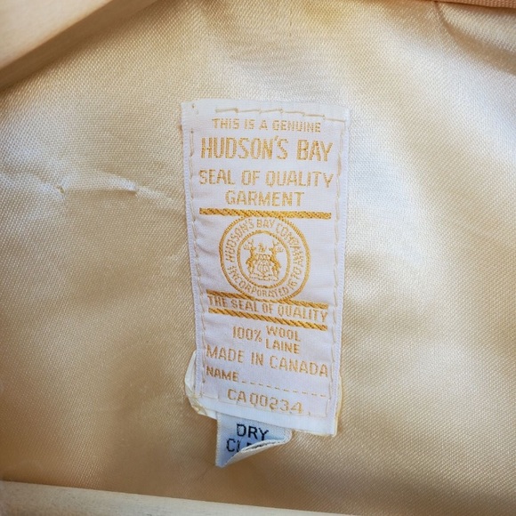 Vtg ORIG HUDSON BAY Wool 4 Pt BLKT COAT JACKET 60s - Picture 9 of 12